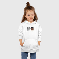 Толстовка детская хлопковая Субин TXT Bye guys Hi ladies, цвет: белый — фото 2