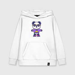 Толстовка детская хлопковая Стиль панды, цвет: белый