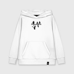 Толстовка детская хлопковая Очень странные дела параллельный мир, цвет: белый