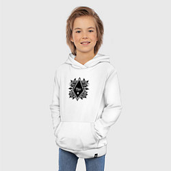 Толстовка детская хлопковая Розы и пики, цвет: белый — фото 2
