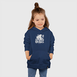 Толстовка детская хлопковая Pennywise look, цвет: тёмно-синий — фото 2