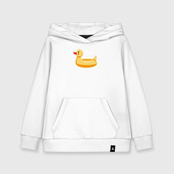 Толстовка детская хлопковая Уточка надувная, цвет: белый