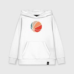 Толстовка детская хлопковая Basket color, цвет: белый