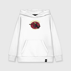 Толстовка детская хлопковая Skullrider, цвет: белый