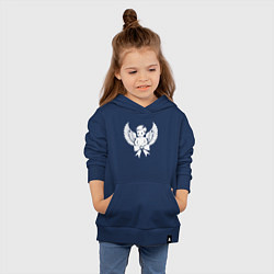 Толстовка детская хлопковая Маленький ангел с бантом, цвет: тёмно-синий — фото 2