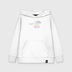 Толстовка детская хлопковая Наездник на лошади, цвет: белый