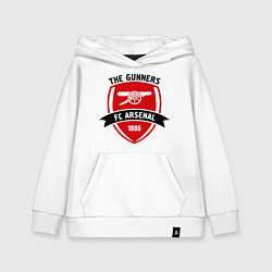 Толстовка детская хлопковая FC Arsenal: The Gunners, цвет: белый
