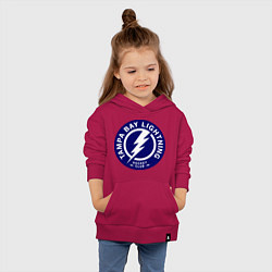 Толстовка детская хлопковая HC Tampa Bay Lightning, цвет: маджента — фото 2