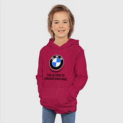 Толстовка детская хлопковая BMW Driving Machine, цвет: маджента — фото 2