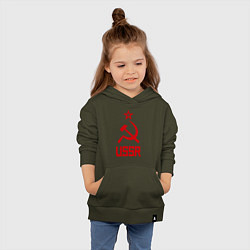 Толстовка детская хлопковая СССР - великая держава, цвет: хаки — фото 2
