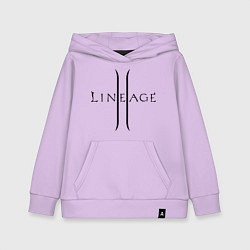 Толстовка детская хлопковая Lineage logo, цвет: лаванда