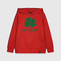 Толстовка детская хлопковая Get lucky, цвет: красный