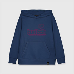 Толстовка детская хлопковая Twitch Logo, цвет: тёмно-синий