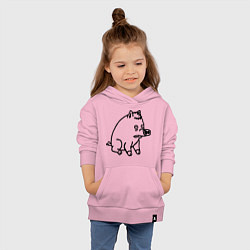 Толстовка детская хлопковая Pig, цвет: светло-розовый — фото 2