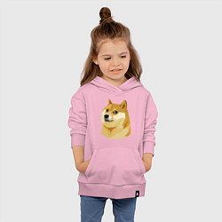 Толстовка детская хлопковая Doge, цвет: светло-розовый — фото 2