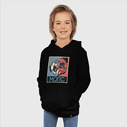 Толстовка детская хлопковая Мопс, цвет: черный — фото 2