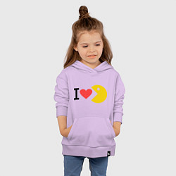 Толстовка детская хлопковая I love Packman, цвет: лаванда — фото 2