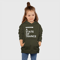 Толстовка детская хлопковая Together in A State of Trance, цвет: хаки — фото 2