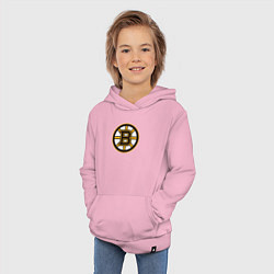 Толстовка детская хлопковая Boston Bruins, цвет: светло-розовый — фото 2