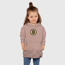 Толстовка детская хлопковая Boston Bruins, цвет: пыльно-розовый — фото 2