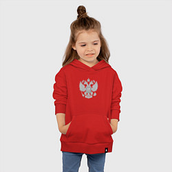 Толстовка детская хлопковая Герб России, цвет: красный — фото 2