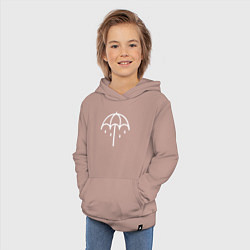 Толстовка детская хлопковая BMTH Symbol, цвет: пыльно-розовый — фото 2