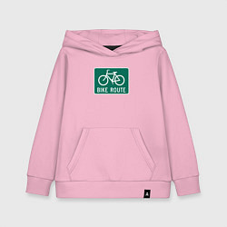 Толстовка детская хлопковая Дорога для велосипедистов, цвет: светло-розовый