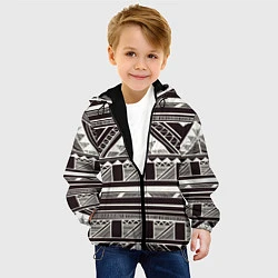 Куртка с капюшоном детская Etno pattern, цвет: 3D-черный — фото 2