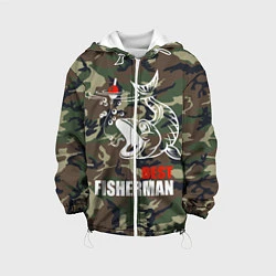 Куртка с капюшоном детская Best fisherman, цвет: 3D-белый