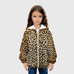 Куртка с капюшоном детская Гепард (шкура), цвет: 3D-белый — фото 2