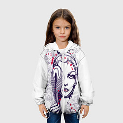 Куртка с капюшоном детская Богиня, цвет: 3D-белый — фото 2