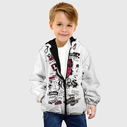 Куртка с капюшоном детская Рок сердца 4, цвет: 3D-черный — фото 2