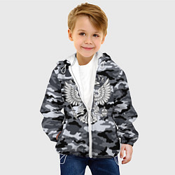 Куртка с капюшоном детская Городской камуфляж Россия, цвет: 3D-белый — фото 2