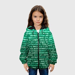 Куртка с капюшоном детская Программирование 8, цвет: 3D-черный — фото 2