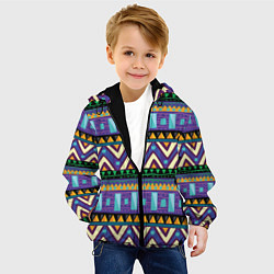 Куртка с капюшоном детская Аргайл, цвет: 3D-черный — фото 2