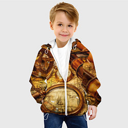 Куртка с капюшоном детская Древнее путешествие, цвет: 3D-белый — фото 2
