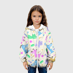 Куртка с капюшоном детская Узор с домашними питомцами, цвет: 3D-белый — фото 2