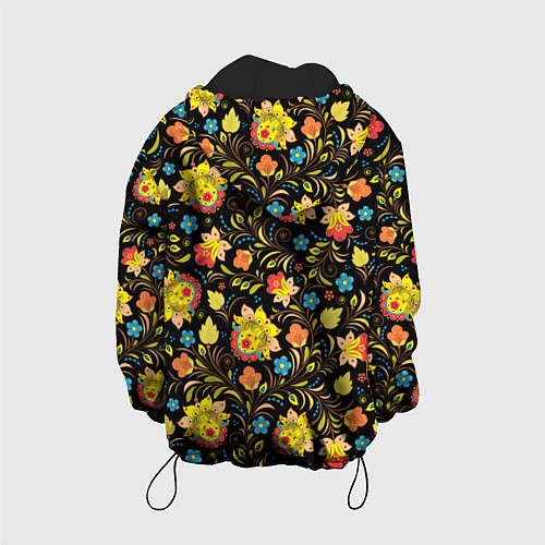 Детская куртка Цветочный узор / 3D-Черный – фото 2
