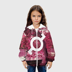Куртка с капюшоном детская 30 STM: Pink Glyph, цвет: 3D-белый — фото 2