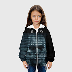 Куртка с капюшоном детская Цифровой мир, цвет: 3D-белый — фото 2