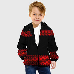 Куртка с капюшоном детская Славянский орнамент (на чёрном), цвет: 3D-черный — фото 2