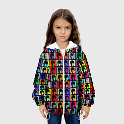 Куртка с капюшоном детская The Beatles: pop-art, цвет: 3D-белый — фото 2