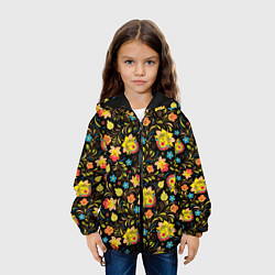 Куртка с капюшоном детская Хохлома, цвет: 3D-черный — фото 2