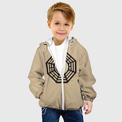 Куртка с капюшоном детская Символ гармонии, цвет: 3D-белый — фото 2
