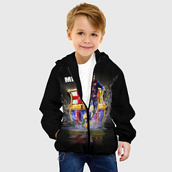 Куртка с капюшоном детская Messi FCB, цвет: 3D-черный — фото 2