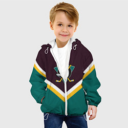 Куртка с капюшоном детская NHL: Anaheim Ducks, цвет: 3D-белый — фото 2