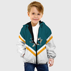 Куртка с капюшоном детская NHL: San Jose Sharks, цвет: 3D-черный — фото 2
