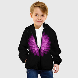 Куртка с капюшоном детская Violet Flower, цвет: 3D-черный — фото 2