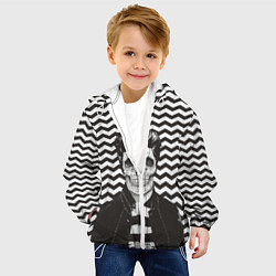 Куртка с капюшоном детская Мертвый модник, цвет: 3D-белый — фото 2