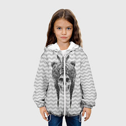 Куртка с капюшоном детская Мертвый шаман, цвет: 3D-белый — фото 2